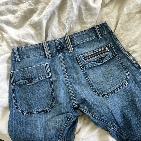 Vintage Y2K Diesel Wide Leg Flare Denim Jeans 2000s - Picture 6 of 8